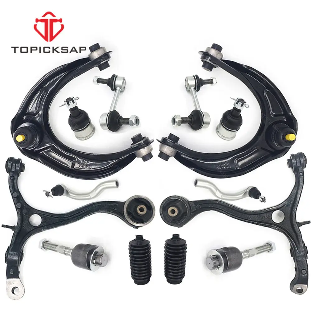 TOPICKSAP 14pc Suspension Kit Front Upper Lower Control Arms Ball Joints Stabilizer Links Set for Honda Accord 2008 - 2012