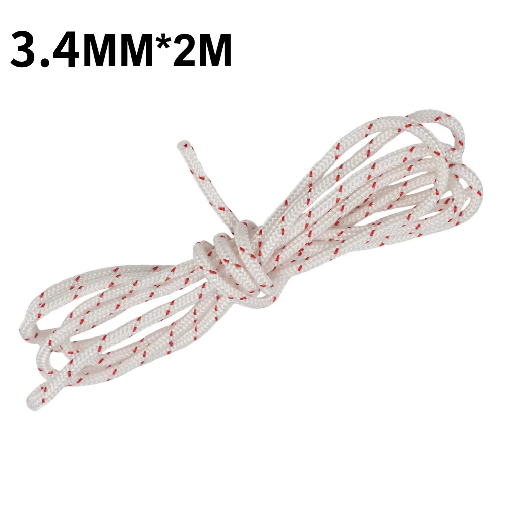 1pc Pull Start Cord Nylon Starter Rope Replacement 3.4mm* 2m Recoil Engine Start Cord Lawn Mower Parts Chainsaw Blower Spares