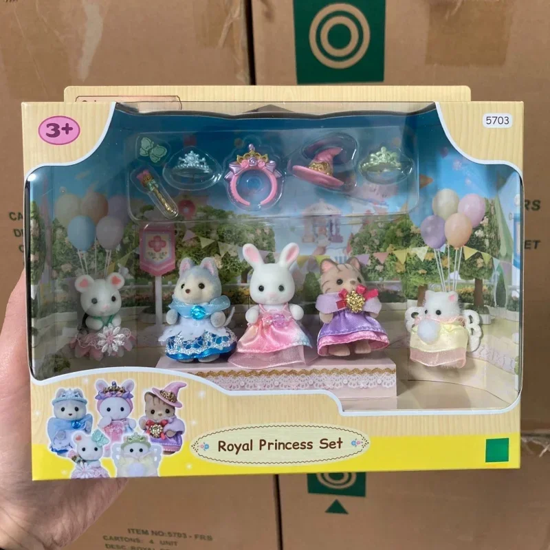 Miniatur Möbel Wald Familie Anime Charakter Traum Kawaii Prinzessin fünf Puppe Set Box Wald Familie Mädchen Spielzeug Haus Spielzeug Geschenke