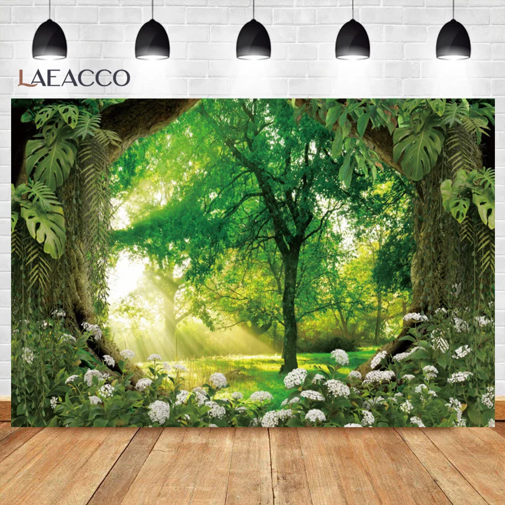 المناظر الطبيعية حديقة خلفية ، العشب الأخضر الأزهار ، حديقة الربيع المشهد ، الغابات التصوير خلفية ، غرفة المعيشة الديكور