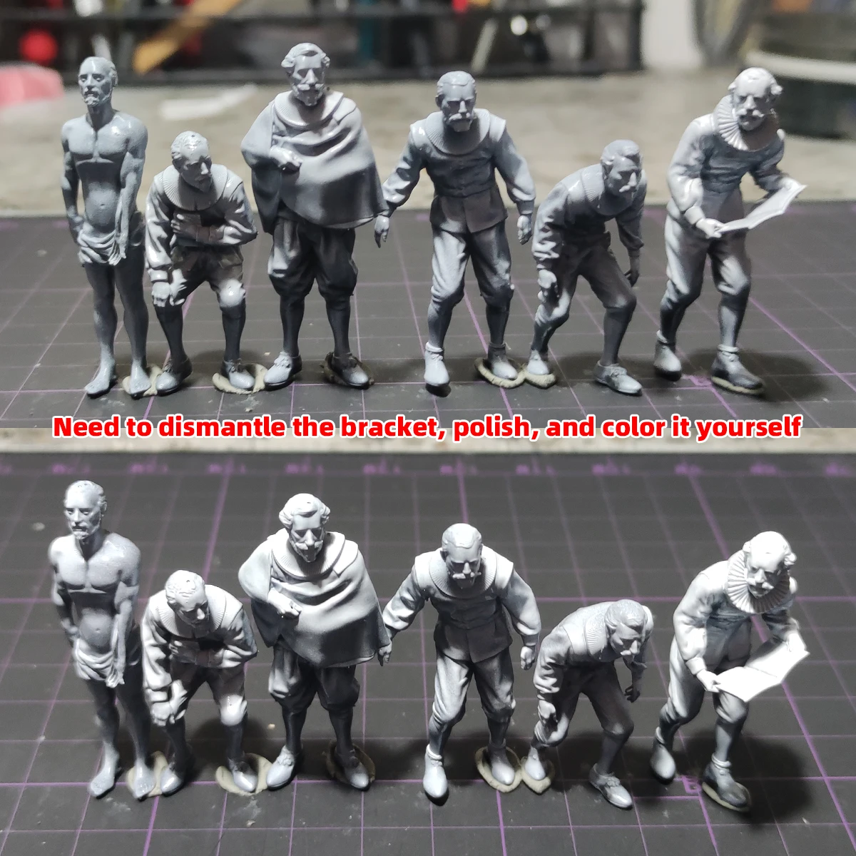 1/35 1/43 1/48 1/64 1/72 1/87 Modellbausatz 3D-Harz-Miniatur-Soldatenfiguren Diorama Unbemalt Niederländische Anatomie-Stunde DIY – Detail 4