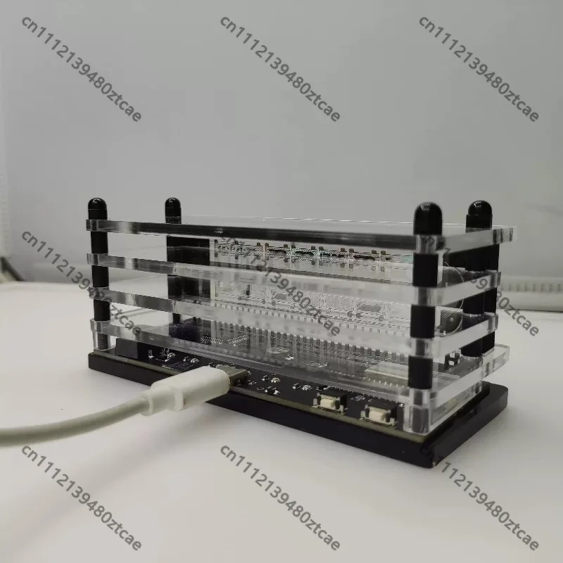 In Stock Digital Table Clock, VFD Screen Alarm Clock with Calendar, Self-luminous Fluorescent Digits, Night Light Creative