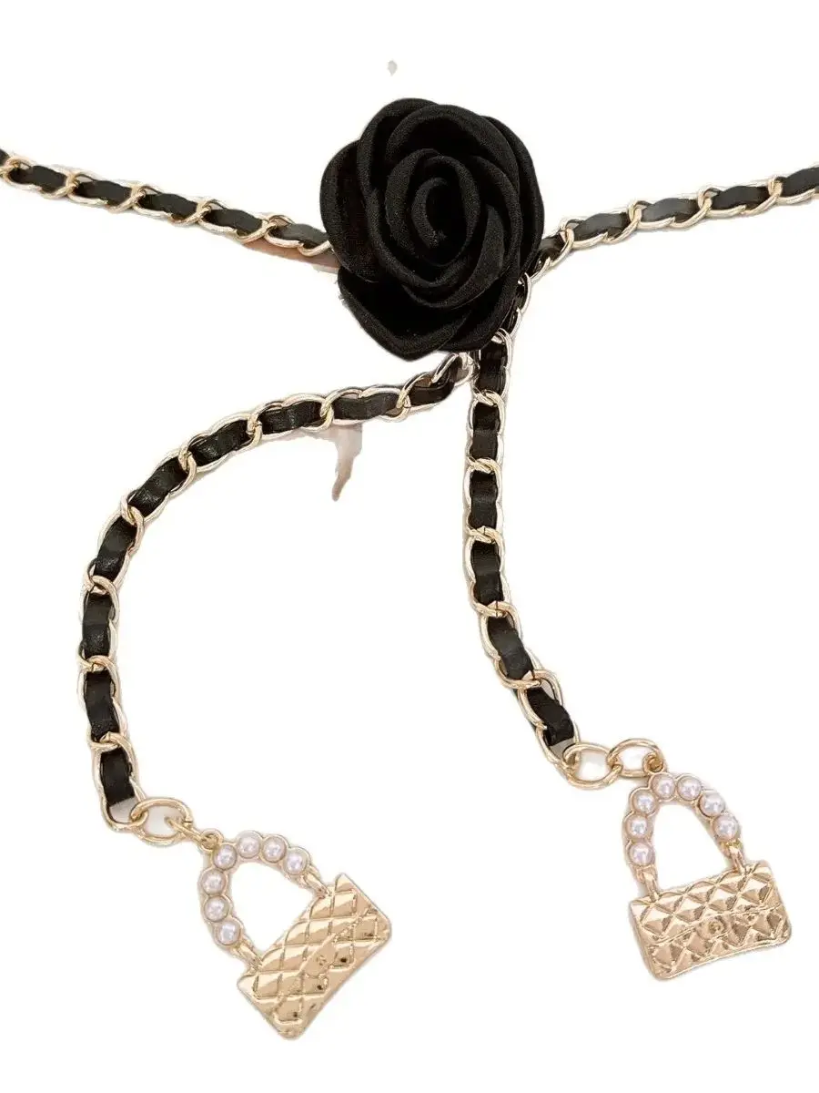 Модный цветочный золотой пояс-цепочка, женский регулируемый пояс в стиле панк, серебряные металлические ремни для женщин, роскошные цепочки для платьев и брюк высокого качества