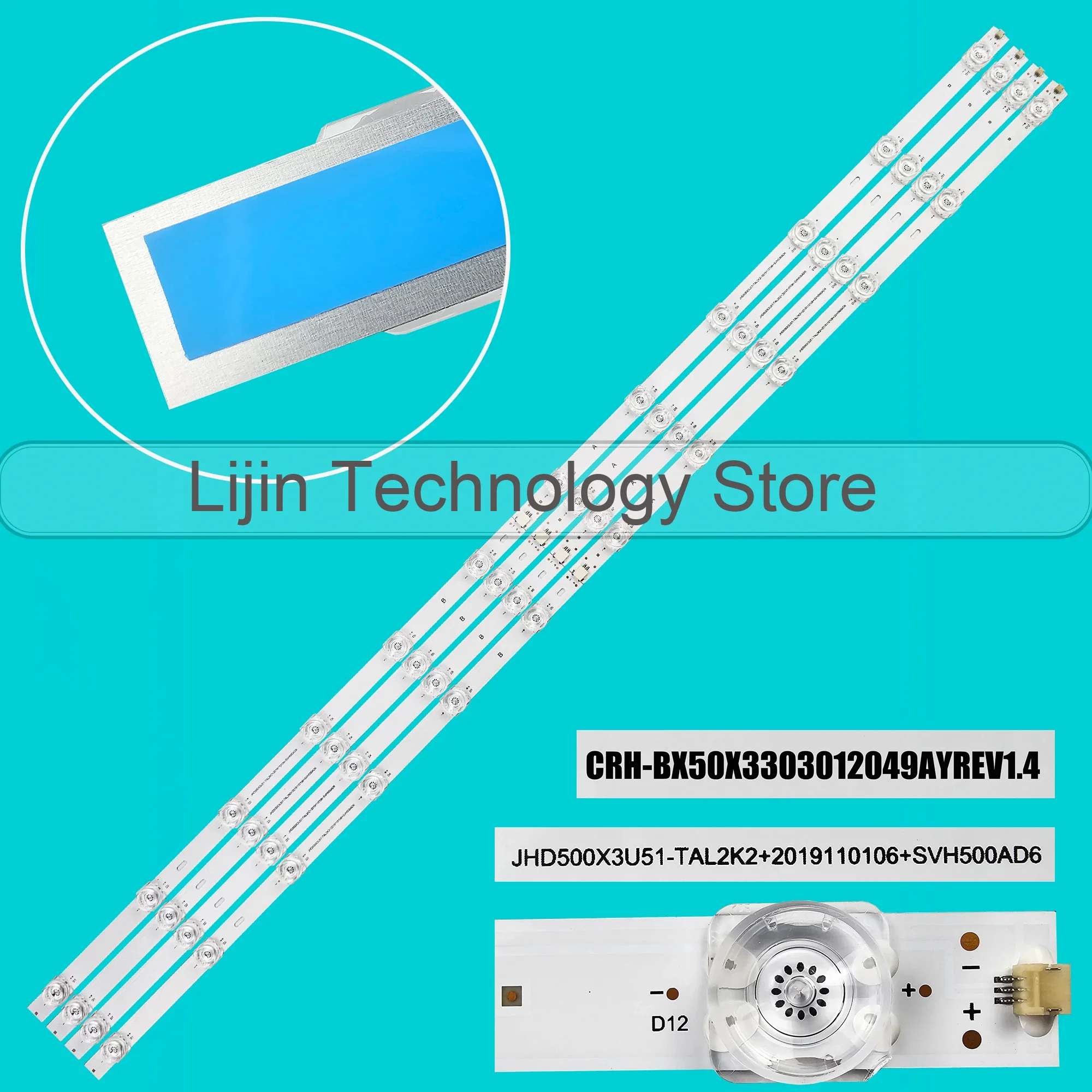 

LED Backlight Strip For 50AE7400 50A7500 50AE7400F JHD500X3U51-TAL2K2+2019110106+SVH500AD6 CRH-BX50X3303012049AY REV1.3