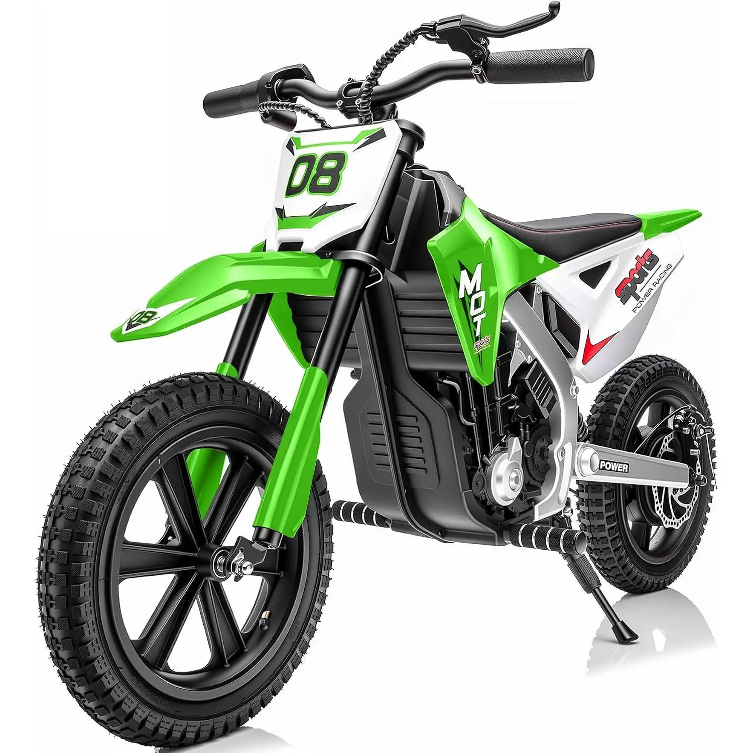 24V Kids Electric Dirt Bike, Powerful Motor 14MPH Ride‑on Motorcycle for Kids, 3‑Speed Adjustable with Disc Brake & Shock Absorption, Bluetooth Playback Gift for Boys Girls