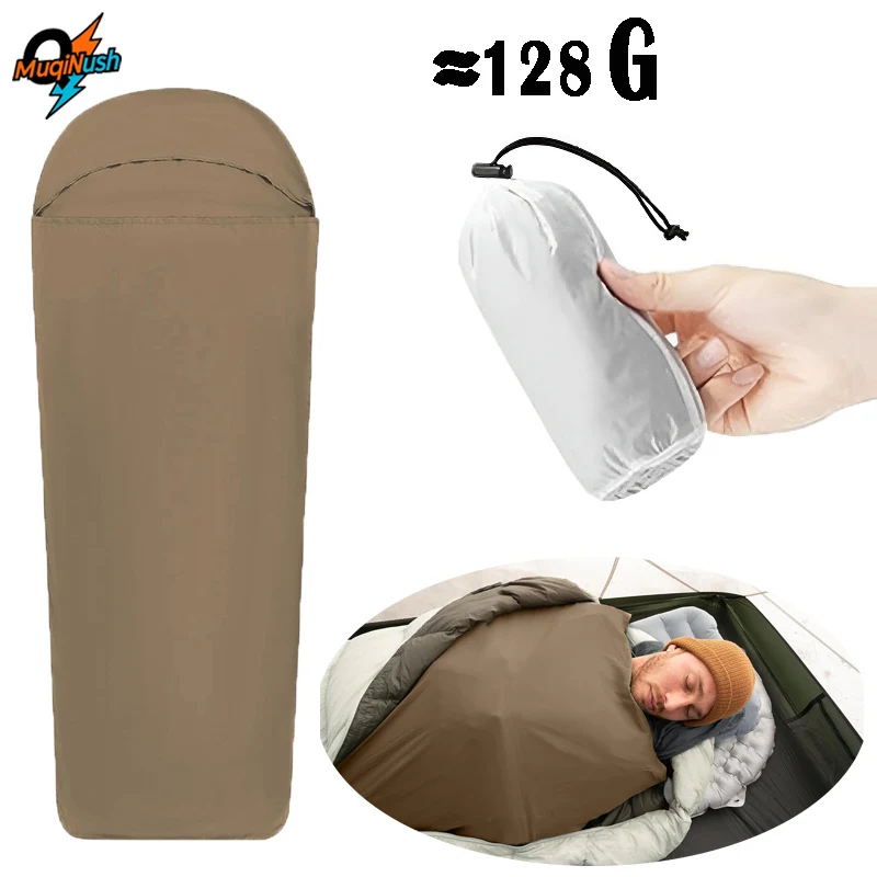 

MuqiNush Outdoor Camping Sleeping Bag Ultra Light Washable Sleeping Bag Inner Liner for Backpack Travel Hotels Youth Hiking Tent