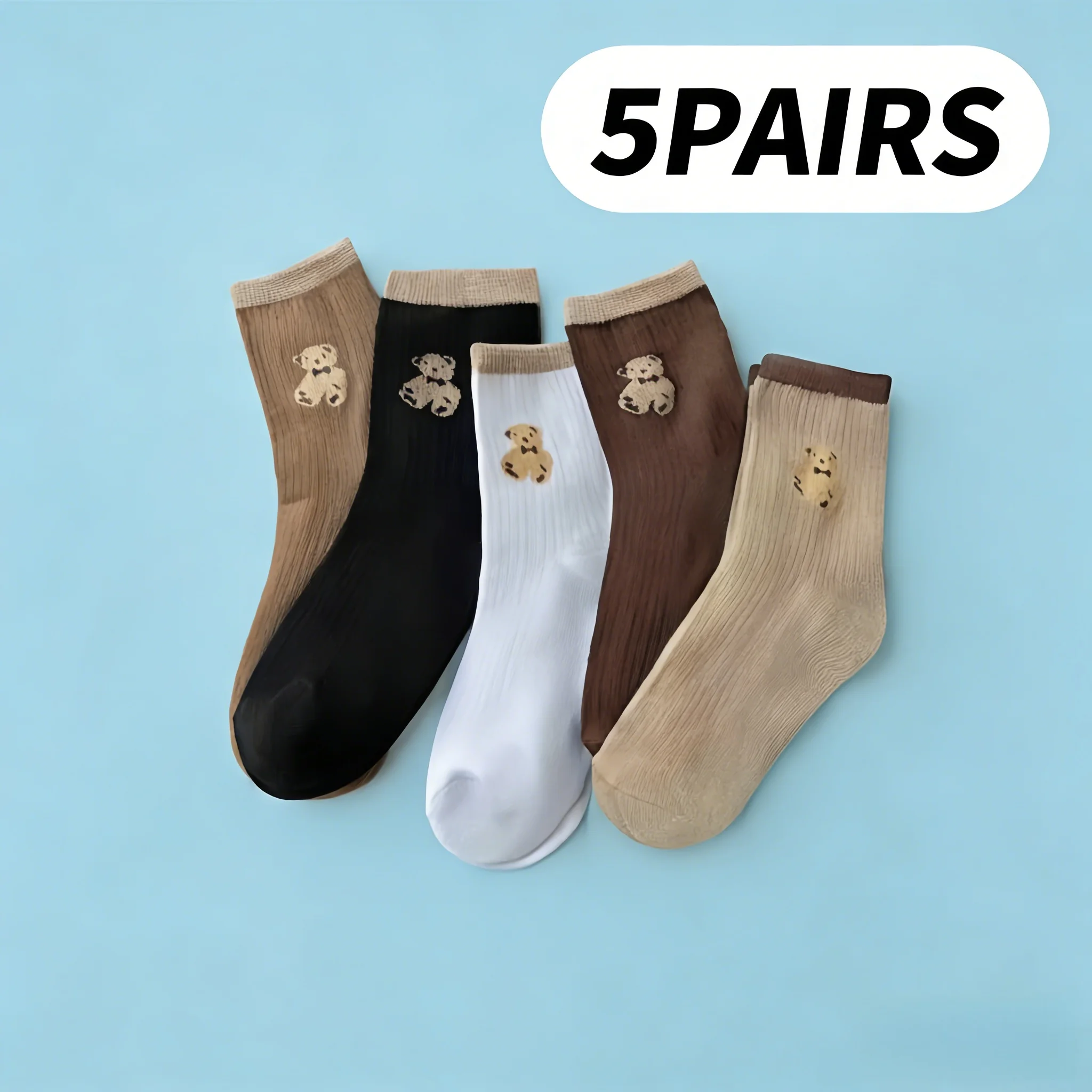 

Этот 5 упаковок плюшевых носков с плюшевым мишкой — это очень мягкие, приятные для обнимания и обеспечивают уютную тепло для ног.