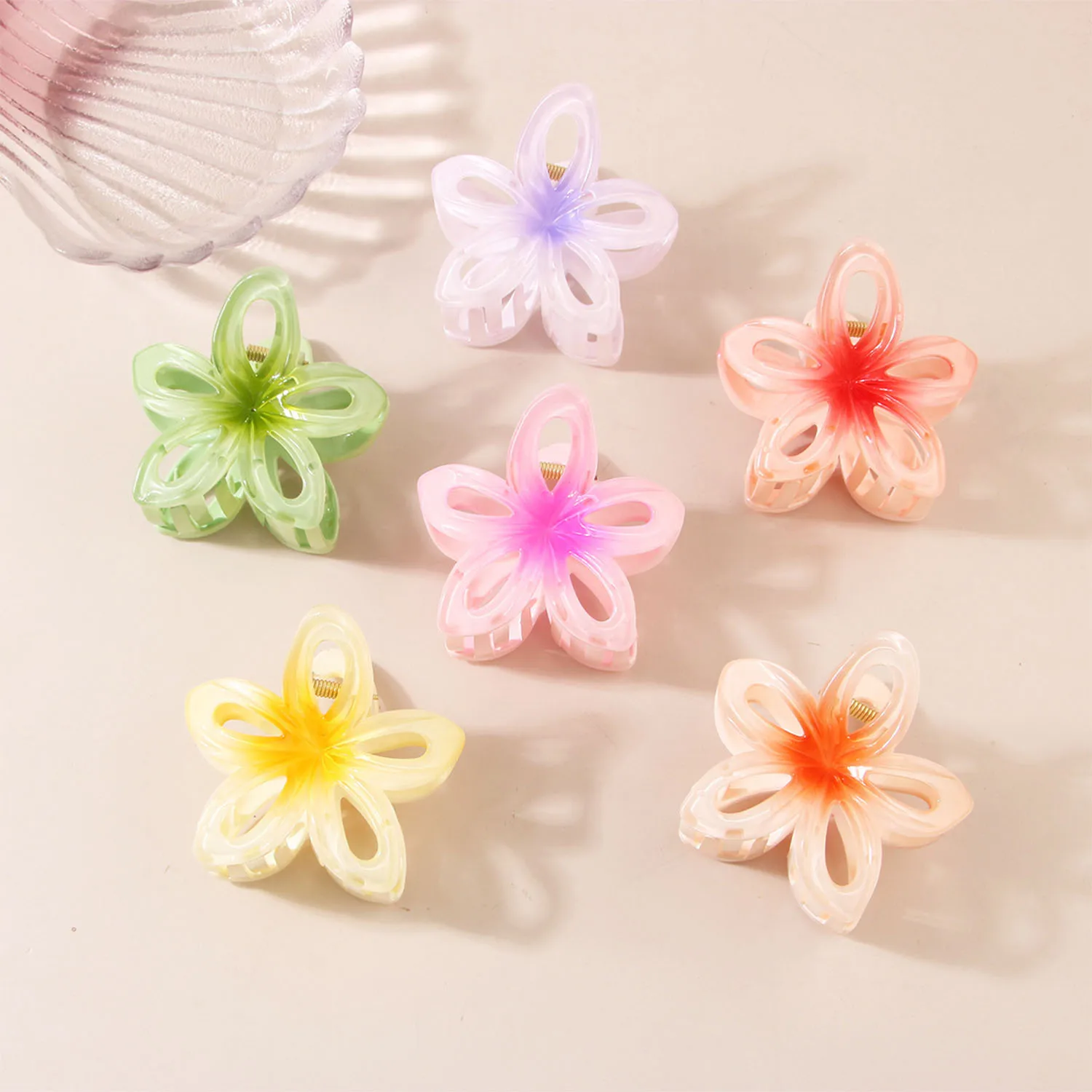 6 PCS  Flower Claw Clip,Claw Clips, Hair Clips For Women Non Slip, Claw Clips for Thick Hair Women Girls Gifts