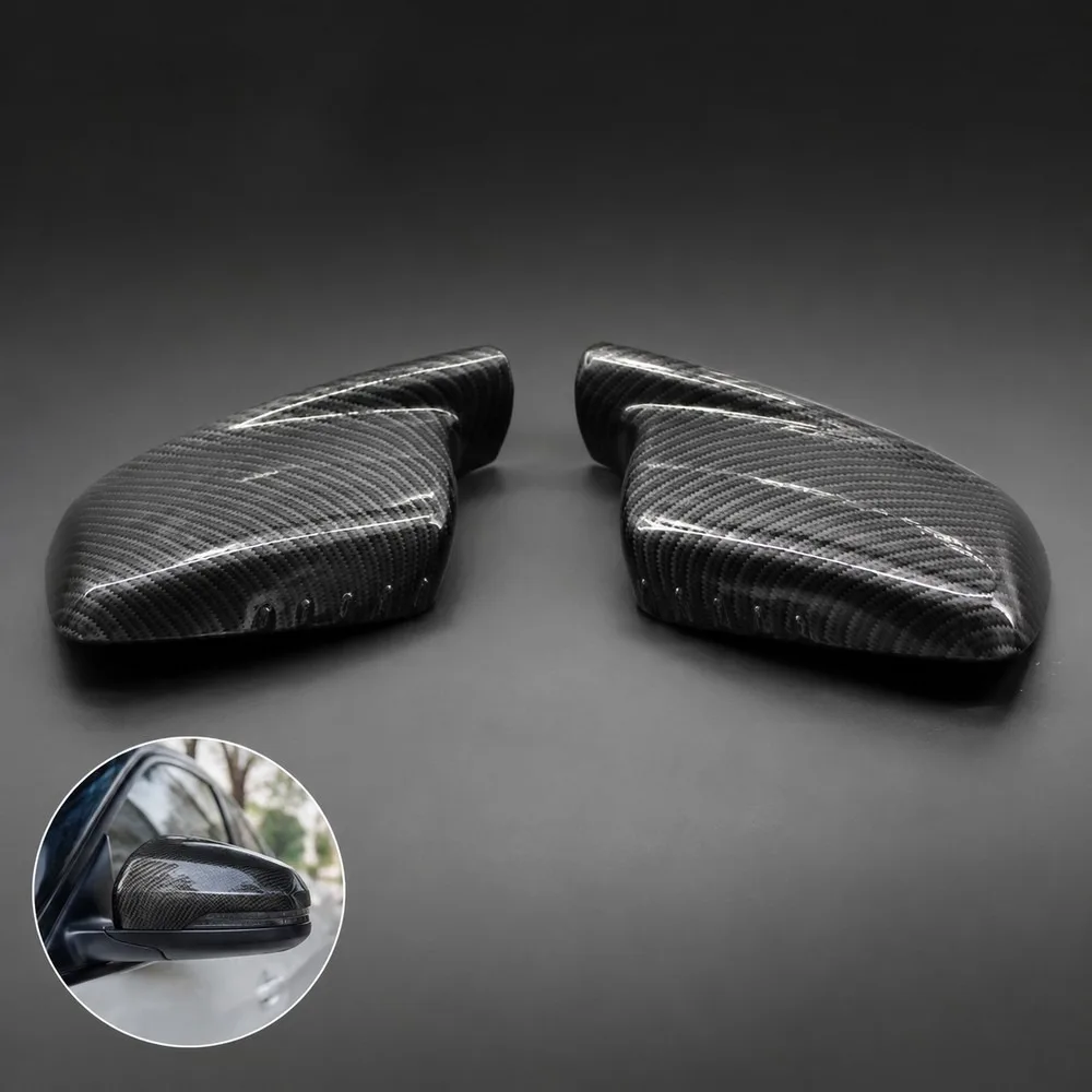 Carbon Fiber Rearview Mirror Cover Cap for BMW E46 E65 E66 E67 2001-2006 730Li 740Li 760Li, Car Side Mirror Shell Replacement