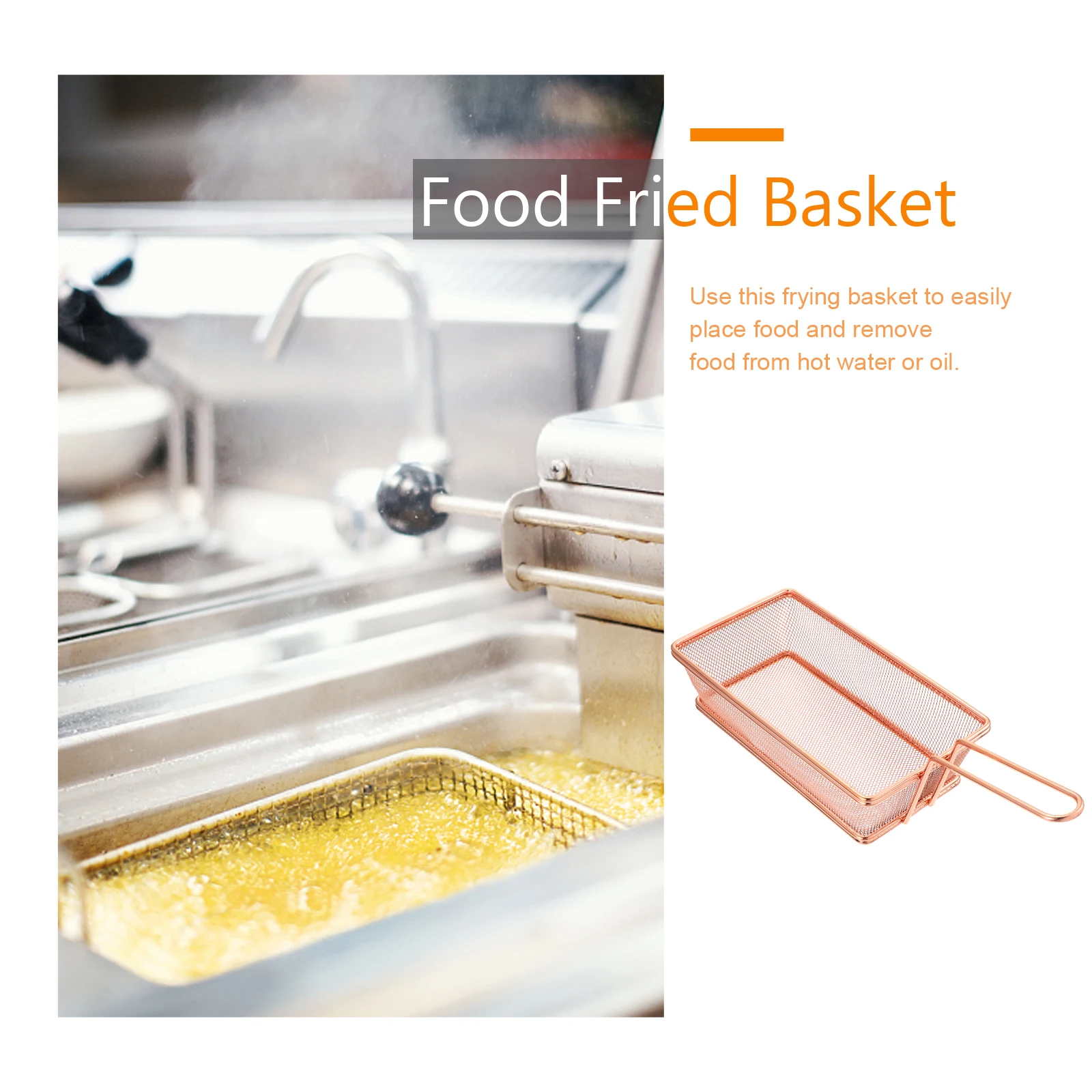 

Stainless Steel Fry Baskets Heavy Duty Oil Deep Fryer Mesh Tools Kitchen Cooking Strainer Food Presentation Wall Hanging