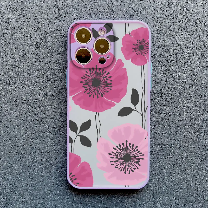 INS Malerei Blume Telefon Fällen Für iPhone 11 Fall iPhone 17 16 13 12 15 14 Pro Max Mini 14 15 16 Plus XS X XR Stoßfest Abdeckungen – Detail 11