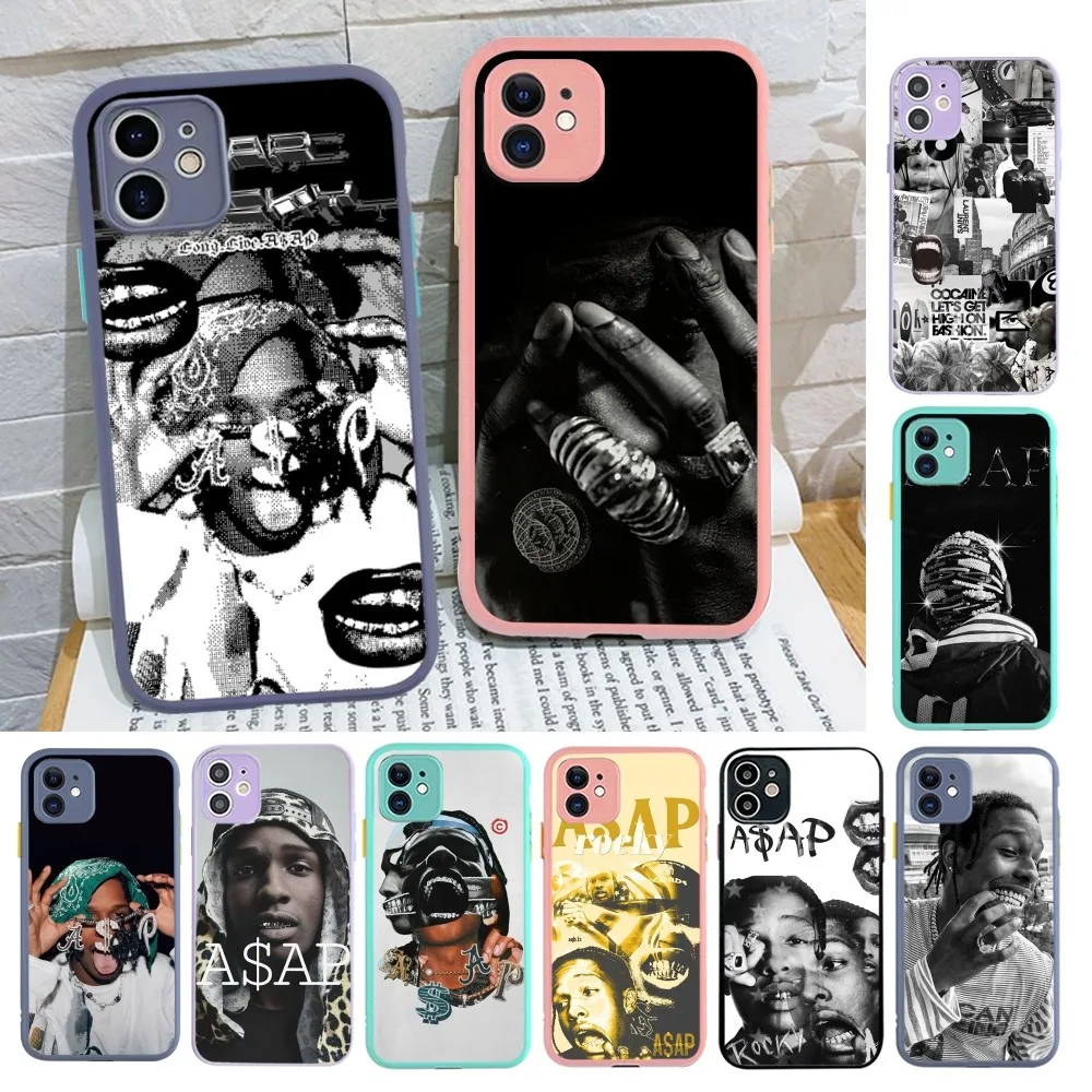 Singer A-Asap R-Rocky Phone Case for iPhone 14 11 12 13 Mini Pro Max 8 7 Plus X XR XS MAX Translucent Matte Cover