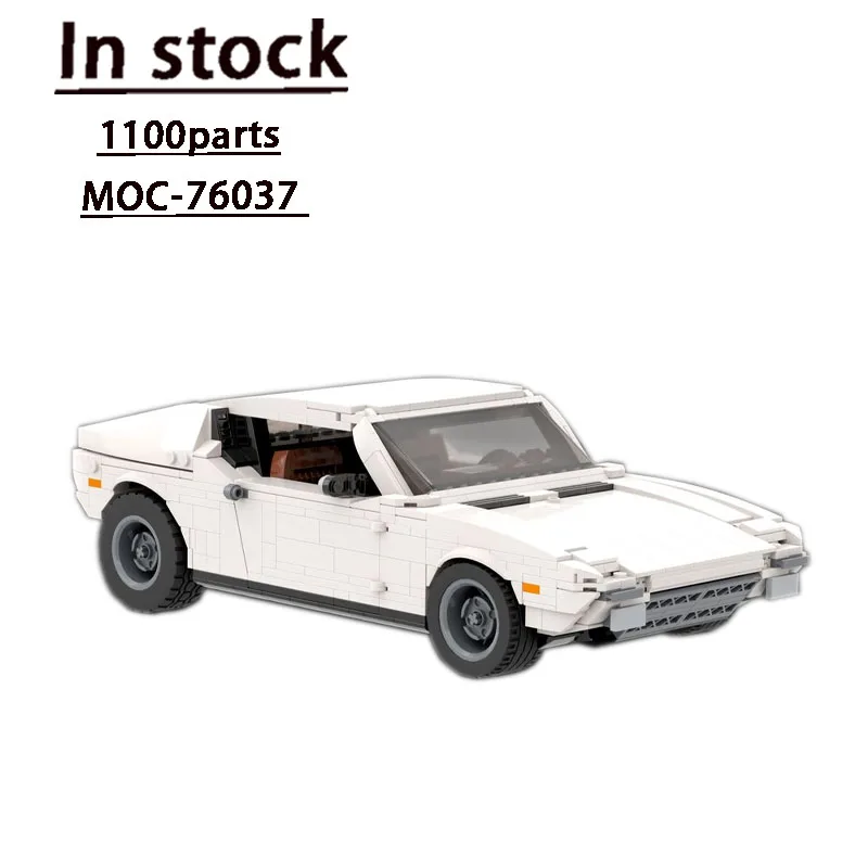 MOC-76037 White Iconic Classic Supercar Assembly Stitching Building Block Model 1100 Parts Kids Boy Birthday Custom Gift  Toys