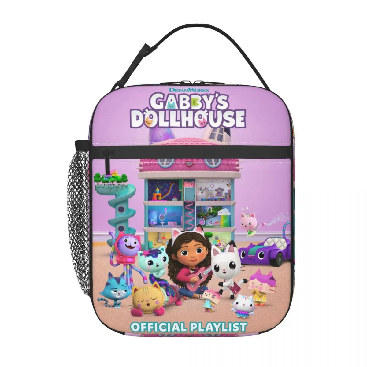 Gabbys Dollhouse Insulated Lunch Bags for School Office Pandy Paws Gabby Mermaid Cat Leakproof Thermal Cooler Bento Box Women