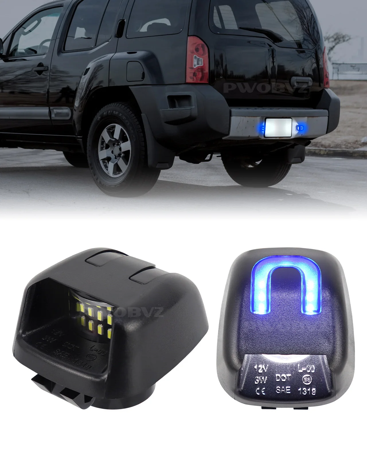 For Nissan Titan Frontier Armada Titan Xterra Suzuki Equator  Truck Lamp License Plate Light White Led Tag Light