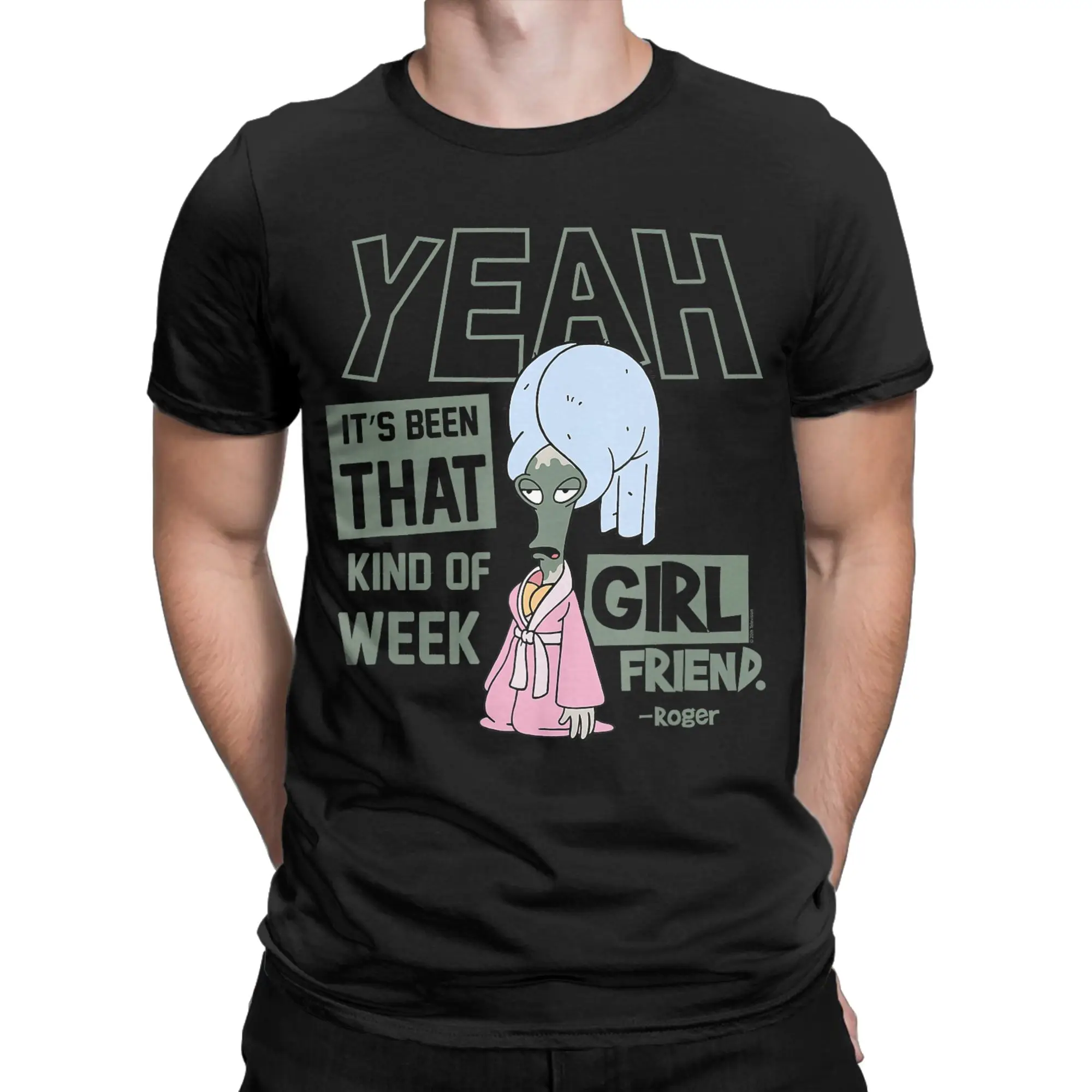 Kind of Week Classic American Dadd Novelty Graphic 100% Cotton T-Shirt Tees Tops For Men