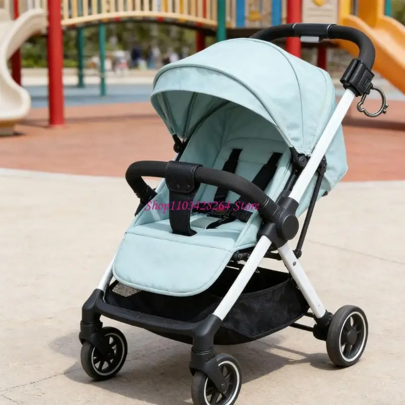  2pcs Freely Rotating Strollers Organiser Hook Pram Cart Attachment Hanger For Holding Essential While Travelling