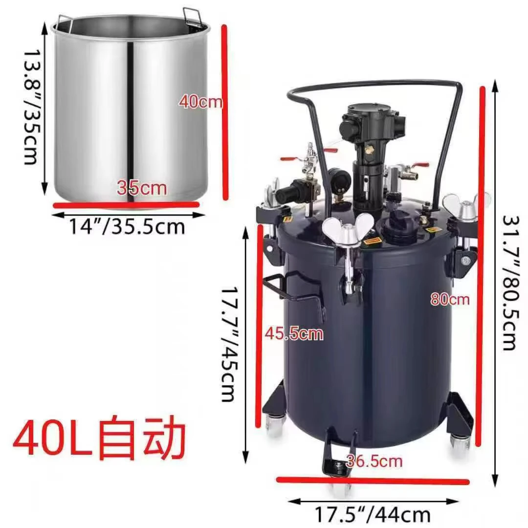 

Manufacturer Supplies 10L Automatic Spray Paint Bucket, Glue Resin Carbon Steel Pressure Bucket