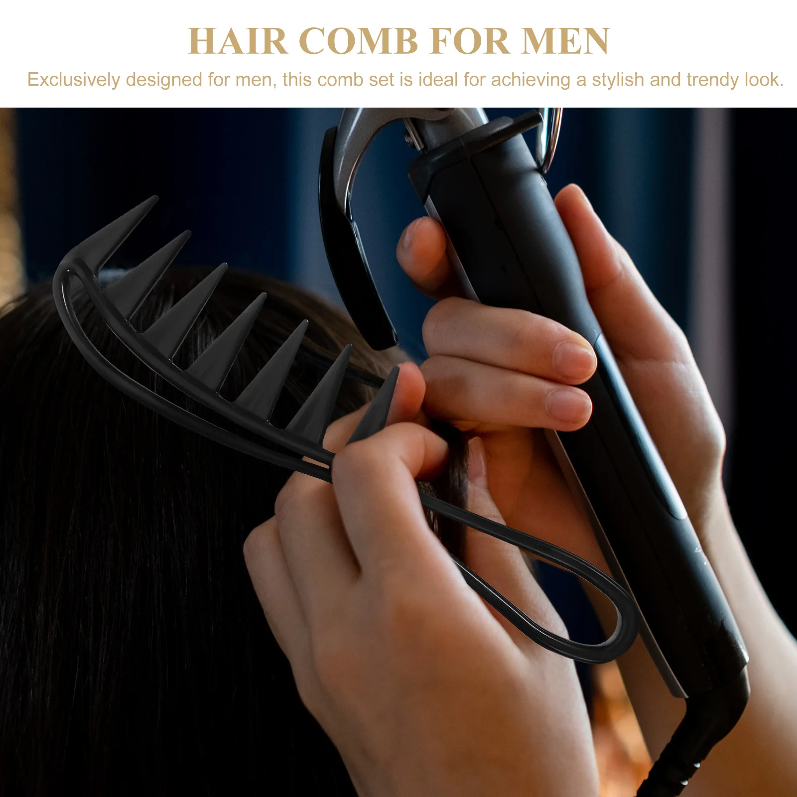 

4pcs Black Tooth Styling Combs Styling Comb Combs For Men For Men Plastic Barber Salon Hairdressing Barber Comb Set Tool