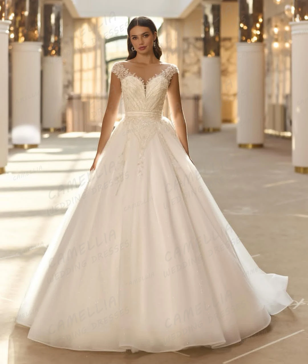 

Изысканные элегантные свадебные платья, женские пышные свадебные платья без рукавов в форме сердца, Vestidos De Novia, тюль по индивидуальному заказу