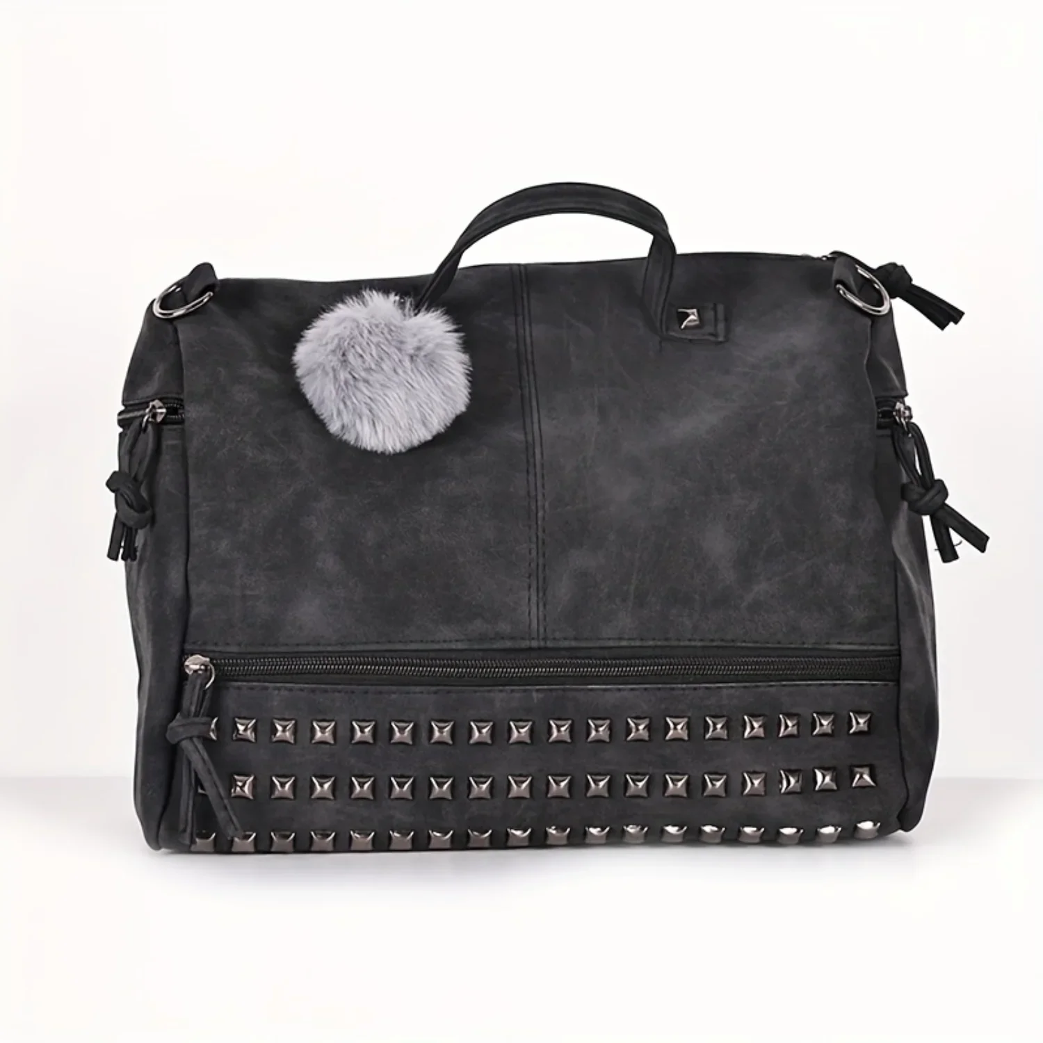 

Винтажная женская сумка через плечо с украшением в виде шипов, большая сумка-портмоне для путешествий и работы — стильно и функционально!