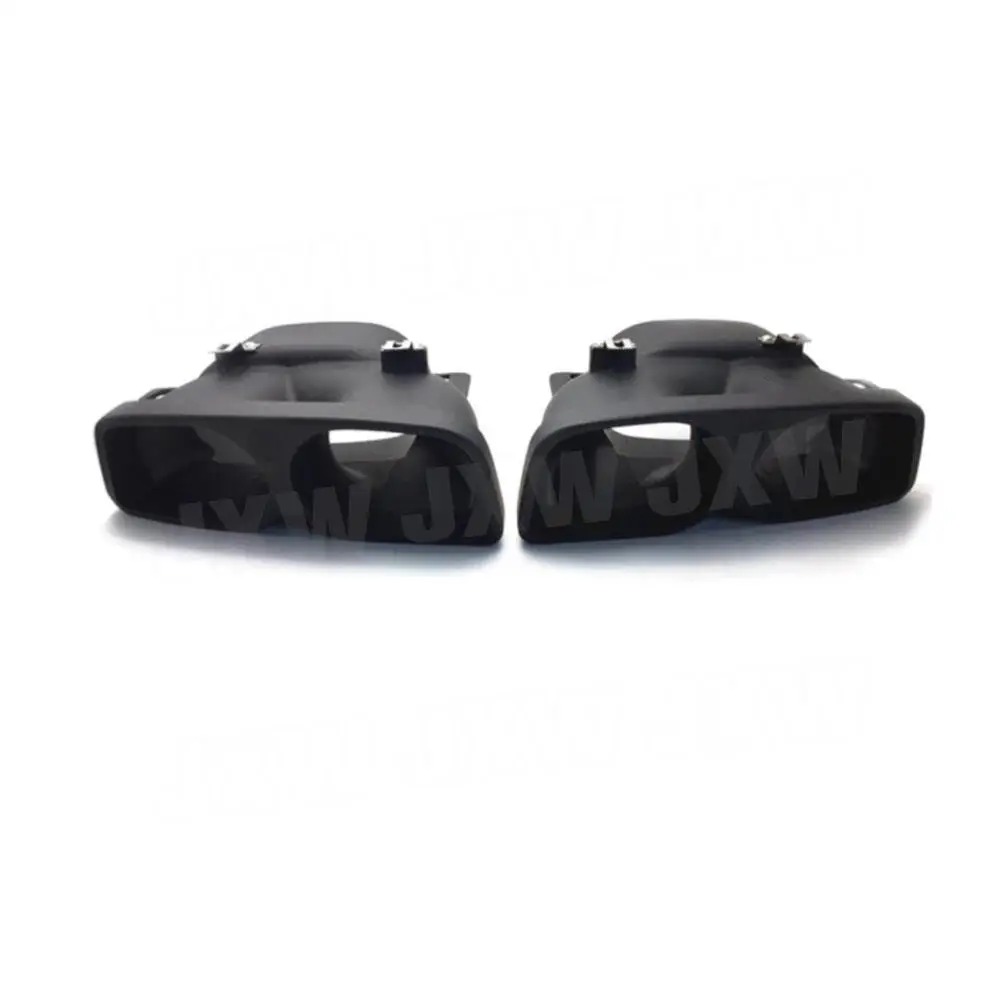 2PCS For Mercedes Benz C / E / S / GLE / GLS Class W205 W212 E63 B Style Black Car Rear Exhaust Pipe Muffler Tail Tips Cover