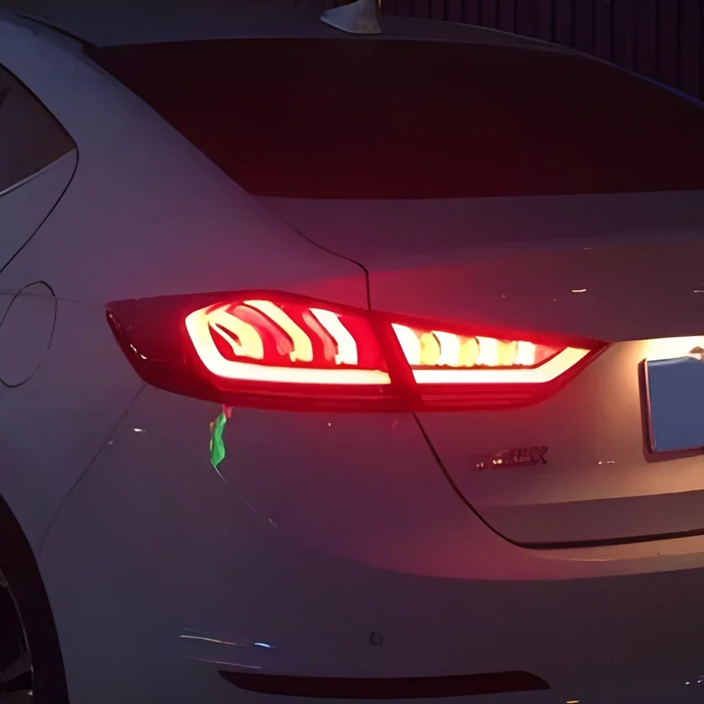 

Авто задние фонари для Hyundai Elantra 2016-2020, светодиодные автомобильные задние фонари в сборе, обновленный стиль Genesis, аксессуары для стоп-сигналов