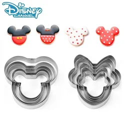 Disney Mickey Mouse Cookie Cutter Winnie Minnie Stainless Steel Cut Biscuit Mold Cooking Tools Set Figure Toys for Child Gifts