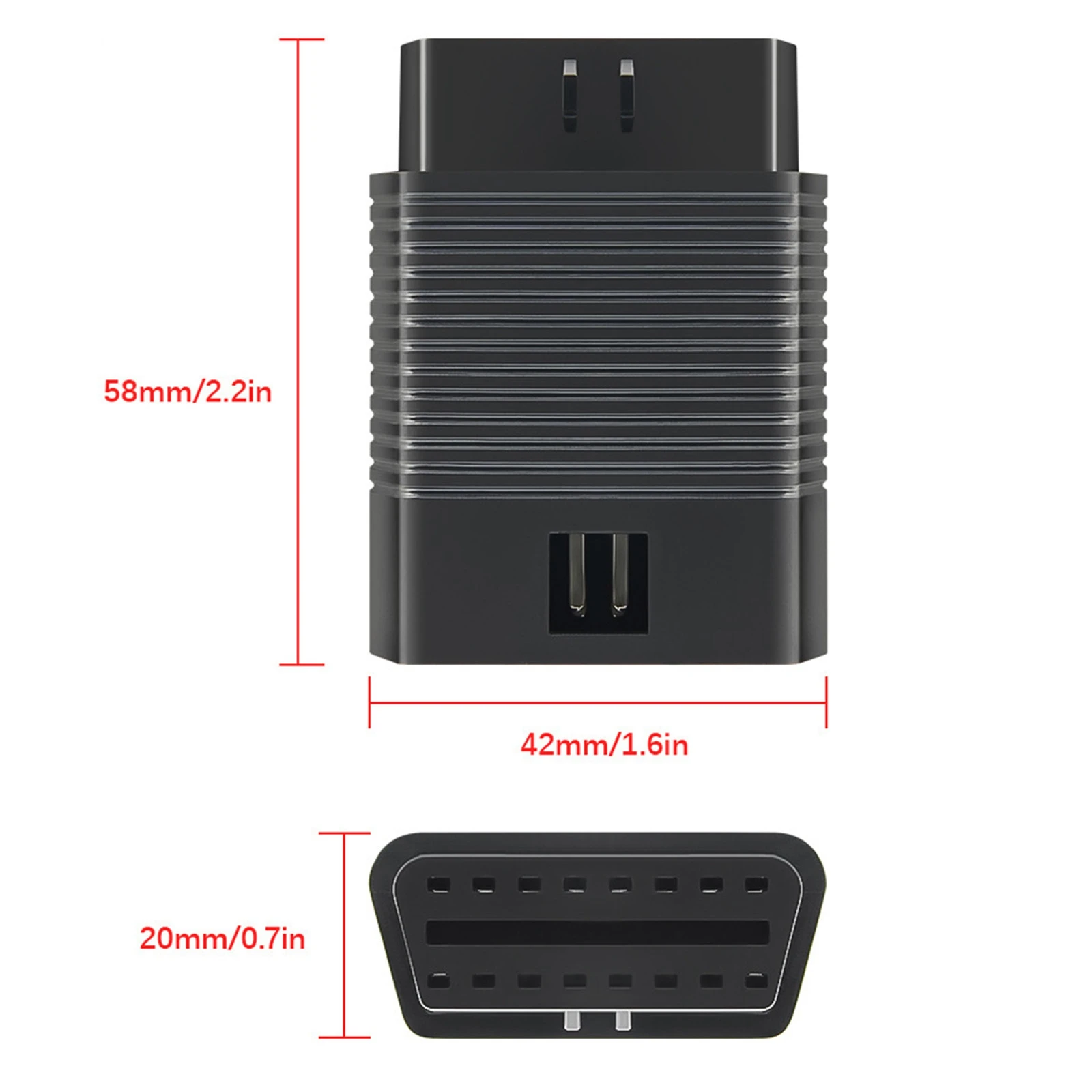 Areyourshop OBD2 Scanner Partner 16 Pin Male to Female Diagnostic Adapter Connector Motorcycle Accessories