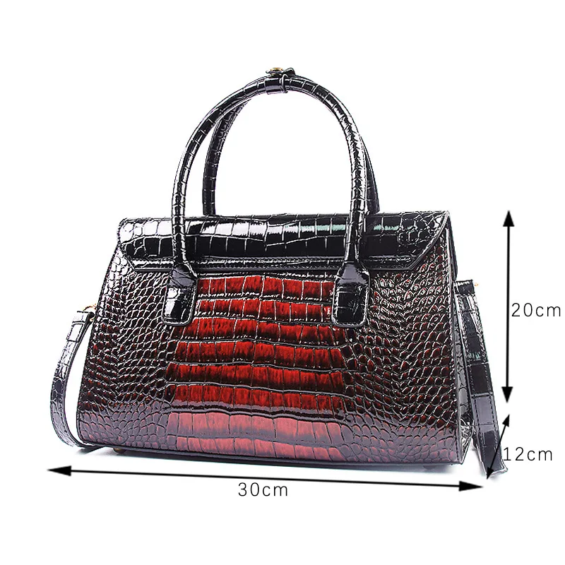 2024 new crossbody bag, hand-held shoulder bag, women's crocodile pattern large capacity fashionable women's bag