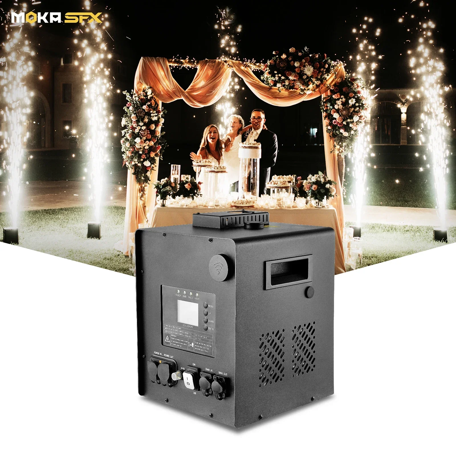 SFX MK-E27 Outdoor Waterproof Best Cold Sparks Machine DJ Stage Cold Sparklers Fountain Cold Pyro For Wedding Party Event
