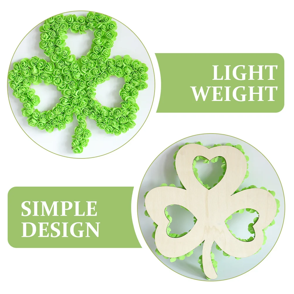 

Irish Clover Wreath St. Patrick's Day Lucky Shamrock Festival Pendant Door Wall Hanging Decor Outdoor Use Wreath Decor