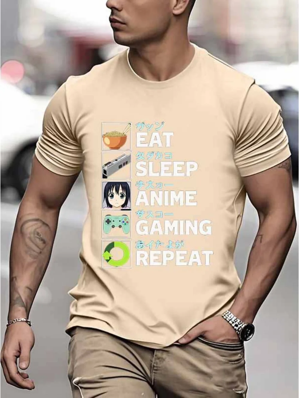 Männer Sommer Casual T-Shirt Esszimmer Unterhaltung Gedruckt 3D Gedruckt Lustige Tops Mode Harajuku Street Style T-shirt männer Kleidung – Detail 5