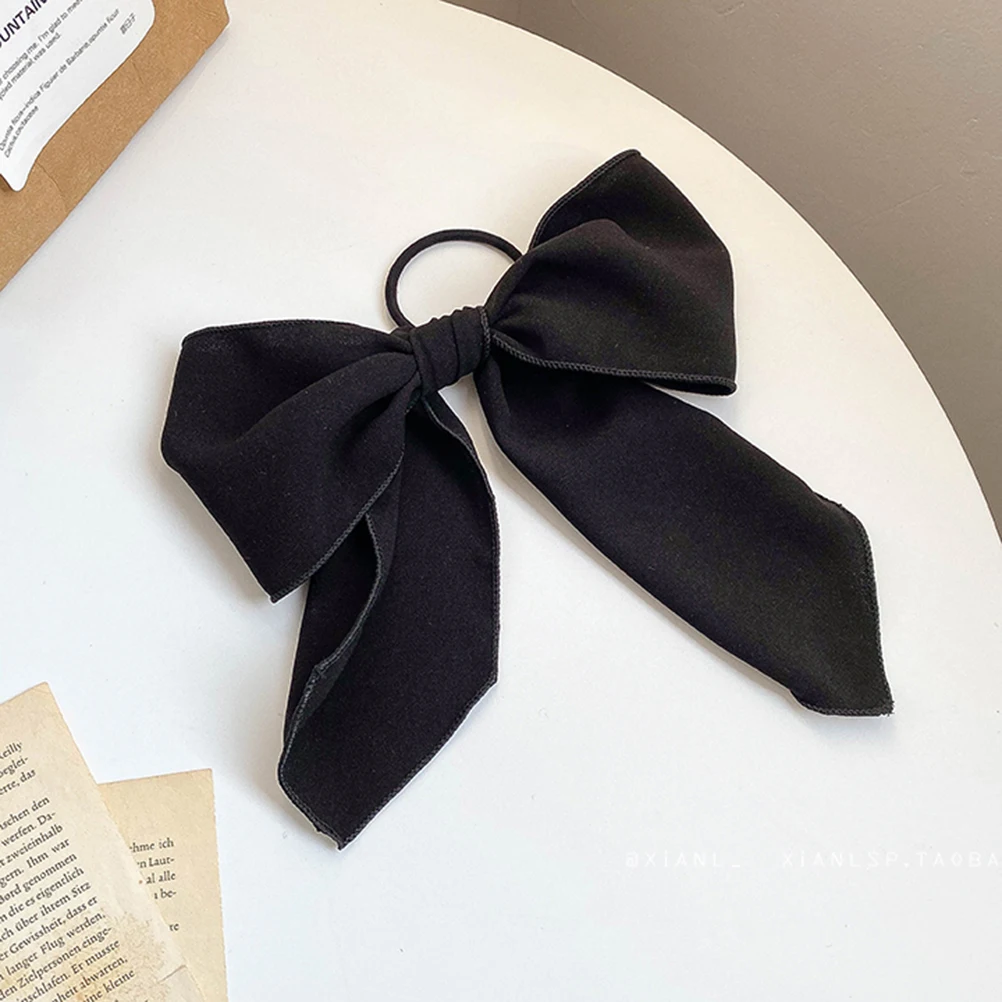 

2PCS Bowknot Hair Ropes Pearlescent Fabric Rings Daily Wear Ponytail Hair Scrunchies Accessories for Girls