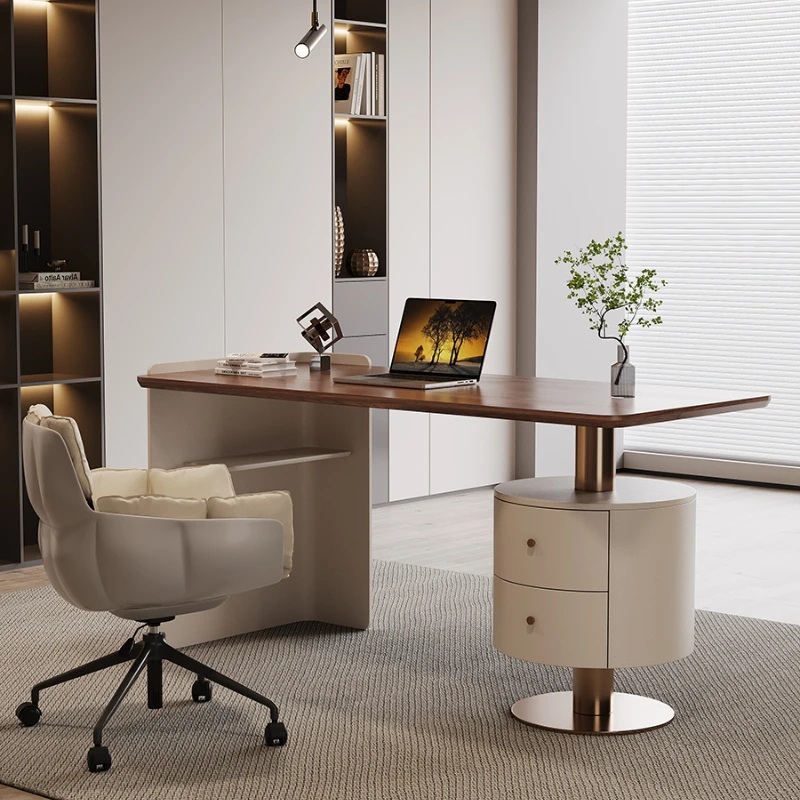 

Minimalist Leather Desks Computer Student Storage Office Tables Household Accessories Escritorio Oficina Modern Furniture