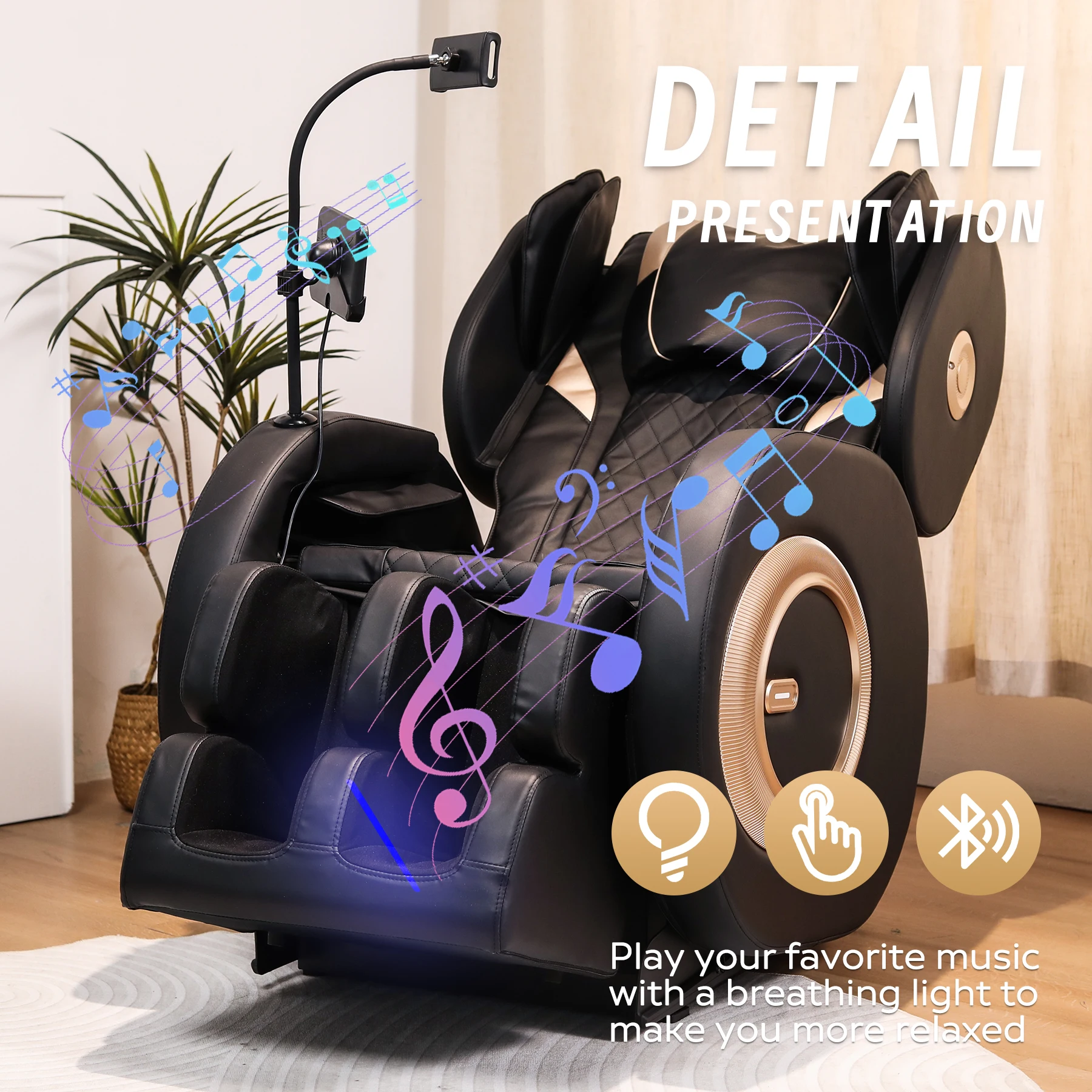 ！@Modern Soft Massage Chair Recliner with Zero Gravity and Full Body Air Pressure Electric Chair for Living Room Home Furniture