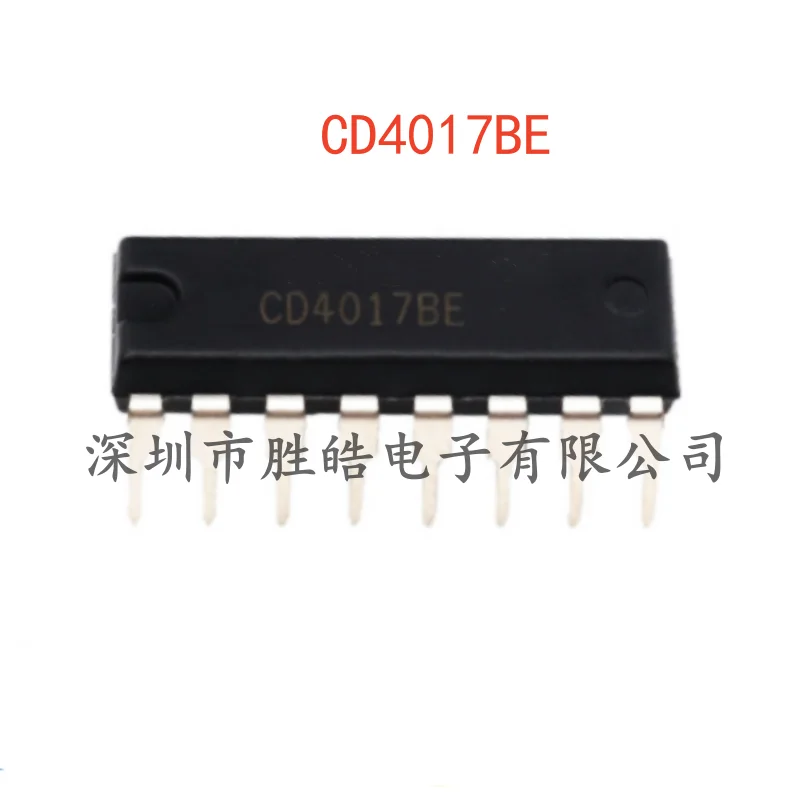 (10PCS)  NEW  CD4017BE   CD4017   4000 Series CMOS Logic Device Chip  Straight In  DIP-16   CD4017BE  Integrated Circuit