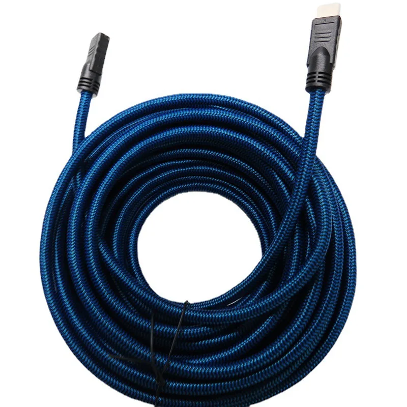 Blue cotton mesh HDMI cable 4K multi-specification high-resolution video cable, extension cable 20 meters