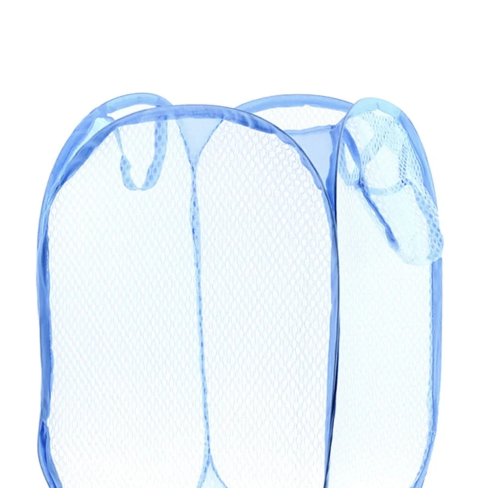 Foldable Laundry Basket Storage Hamper Set 2pcs Lightweight Durable Nylon Metal Easy Open Compact Design Home Organization