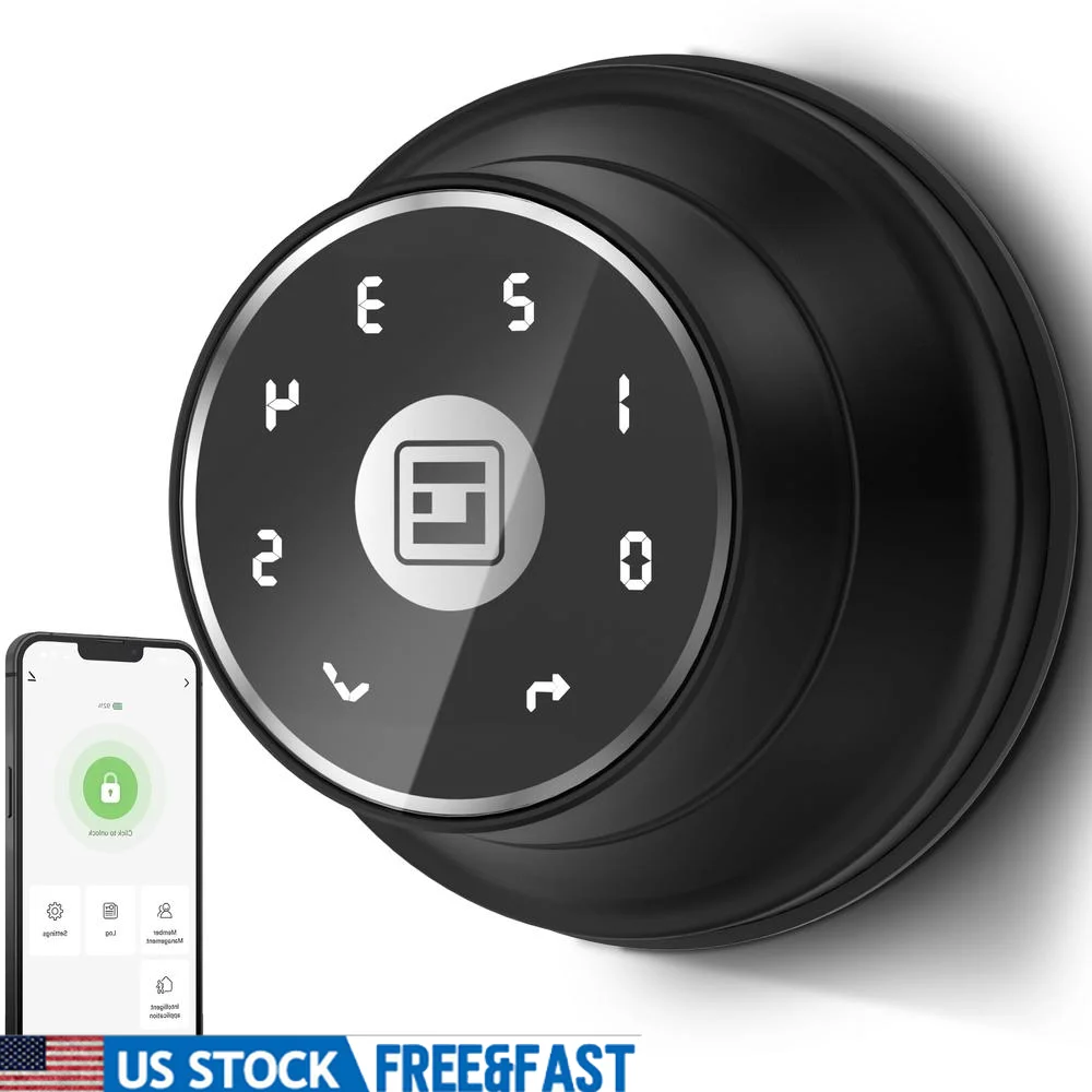 Keyless Entry Smart Door Lock Electronic Keypad Deadbolt App-Controlled Security Aluminum Keypad Lock Anti-Peep Function Easy