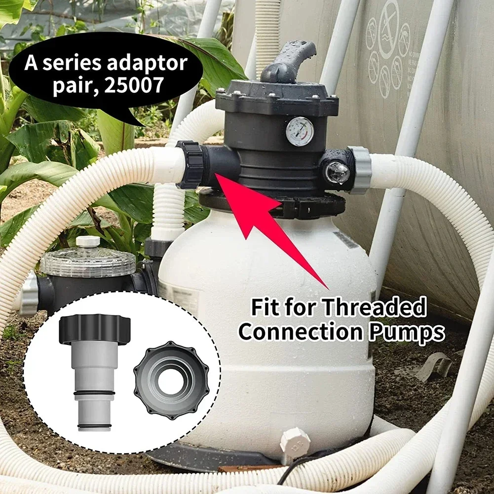1/2PCS Adapter węża A z kołnierzem do pomp z gwintowanym przyłączem Intex ARU do zaworu tłokowego Adapter spustowy Części do basenów