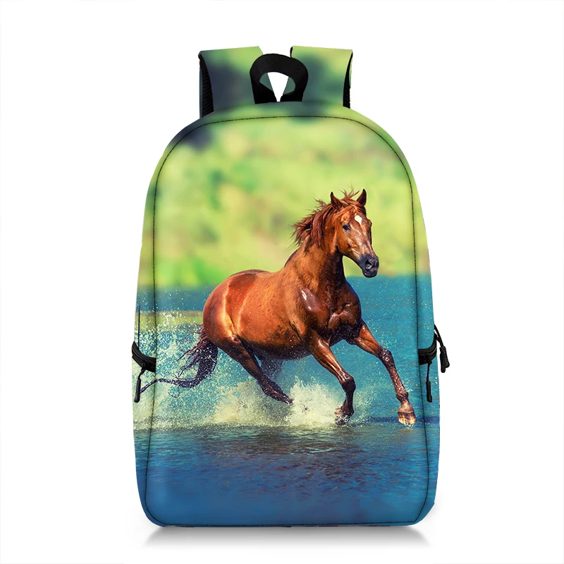 Elegant Horse Backpack Women Men Rucksack Large Capacity Shoulder Bag for Travel Teenager Children School Bags Laptop Backpacks