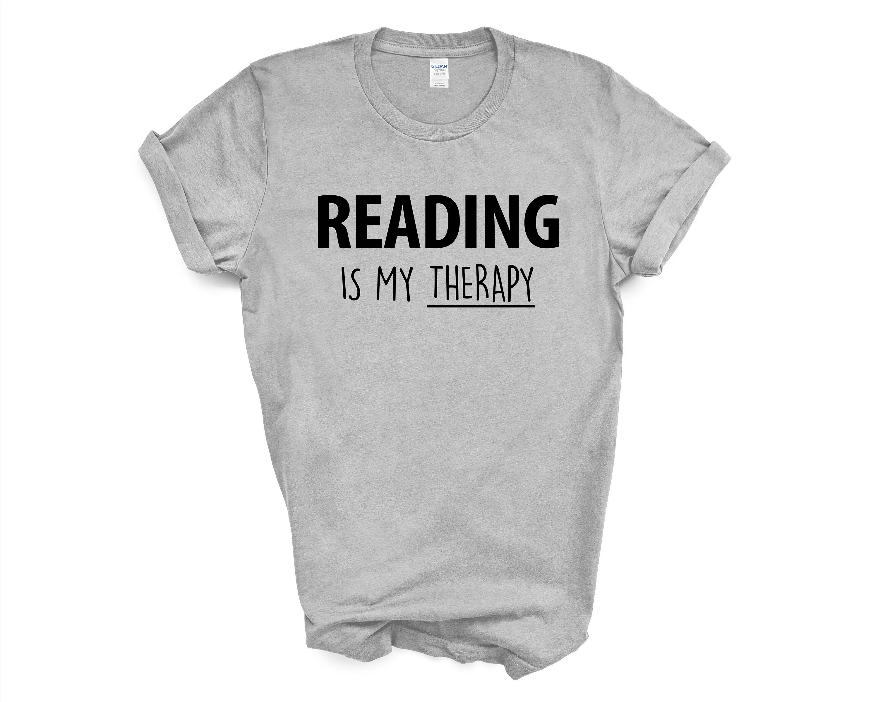 Reading T Shirt Is My Therapy 4238