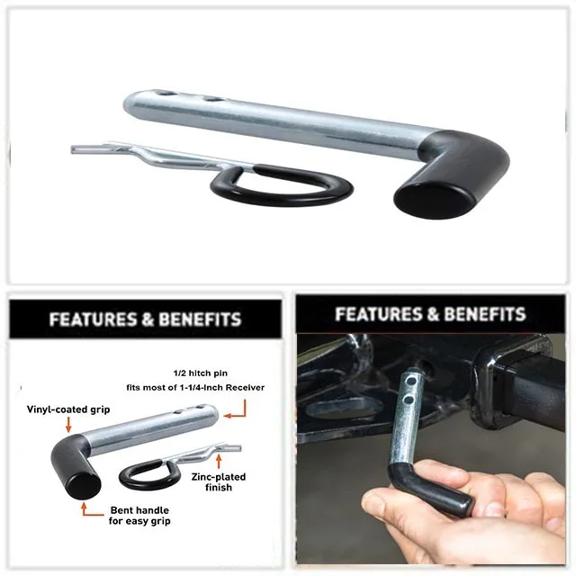 1 Set RV Trailer Accessories Bent Trailer Hitch Pin Tow Bar Pin For Camper Bicycle Rack Off Road Vehicle Tow Hook