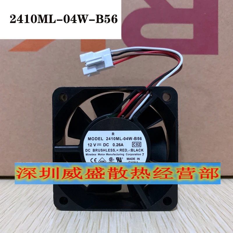 

Original copier fan 2410ML-04W-B56 6cm DC12V 0.26A 60*25MM 4-wire cooling fan