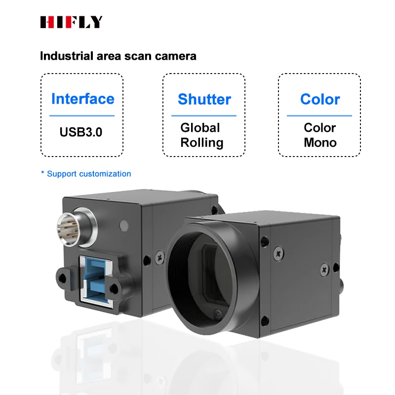 

HIFLY USB3.0 5MP 40FPS 2/3" Color Mono CMOS Global Shutter Machine Vision Industrial Camera