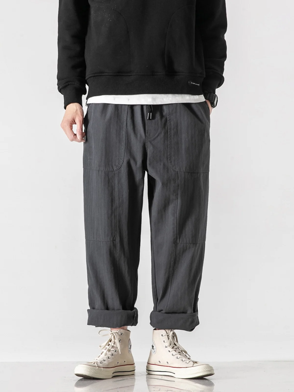 

Летние мужские свободные брюки прямого кроя спецодежды с вышитым логотипом, модные повседневные спортивные брюки большого размера до щиколотки