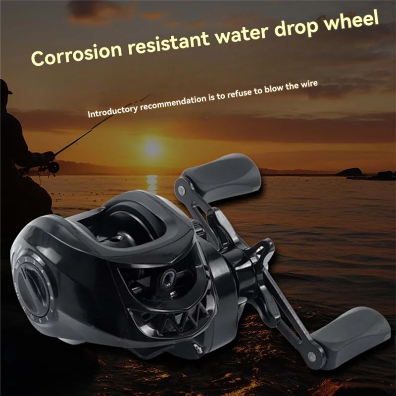 Baitcasting Reels 7.2/1 Gear Ratio Fishing Reels Wheel Max Drag 10Kg Saltwater Freshwater Forfishing Beginners Right