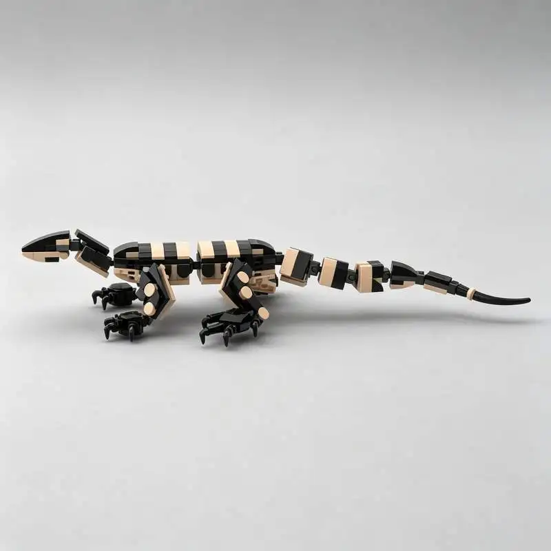 233PCS MOC Nile Monitor Lizard Animal Model Custom Puzzle Creative Assembly Building Blocks Educational Collection Display Gift