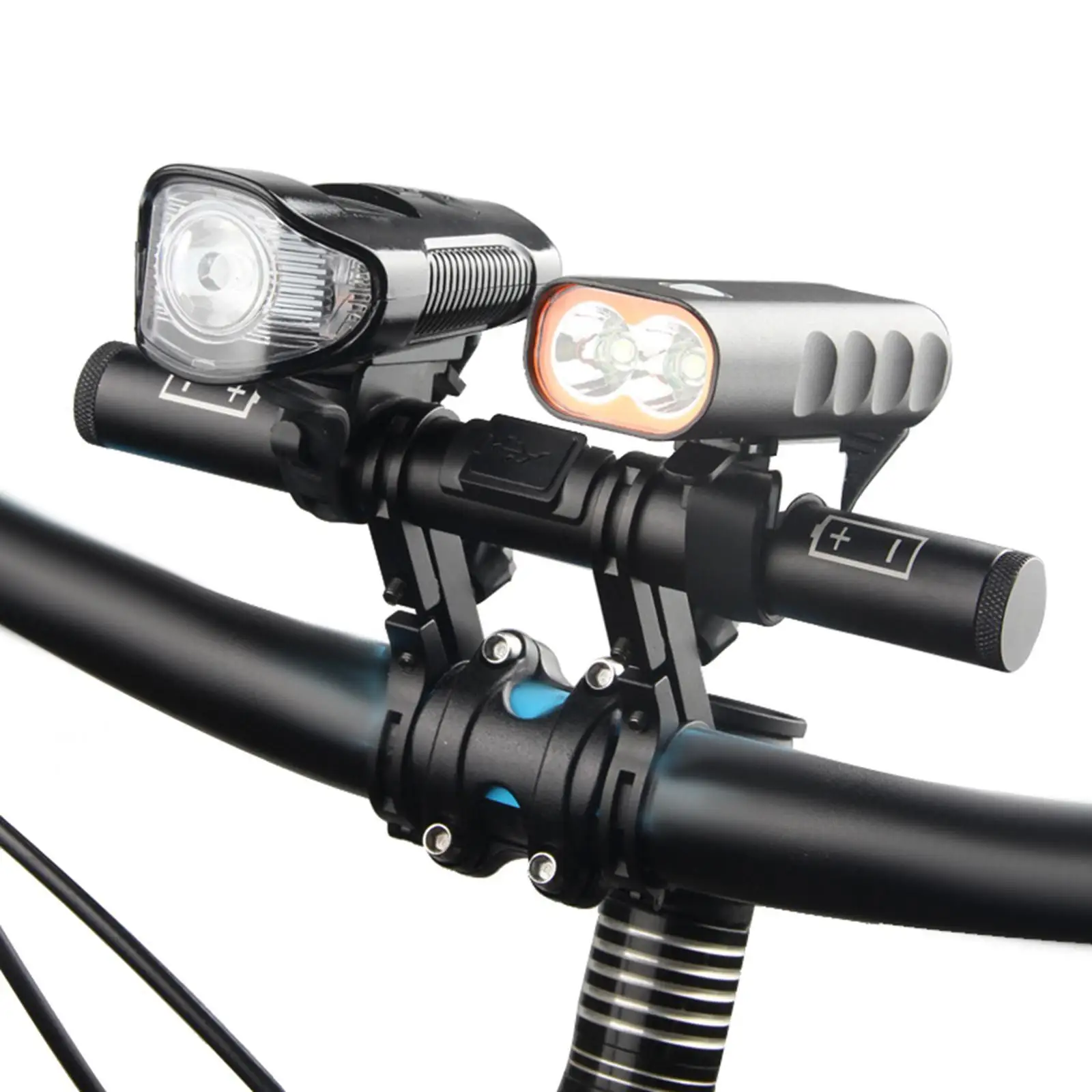 Rechargeable Bike Handlebar Extender USB Charging Handle Bar Extension for Holding Speedometer Light Headlight Phone